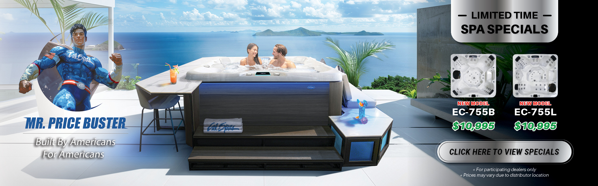 Calspas hot tub being used in a family setting - Caro